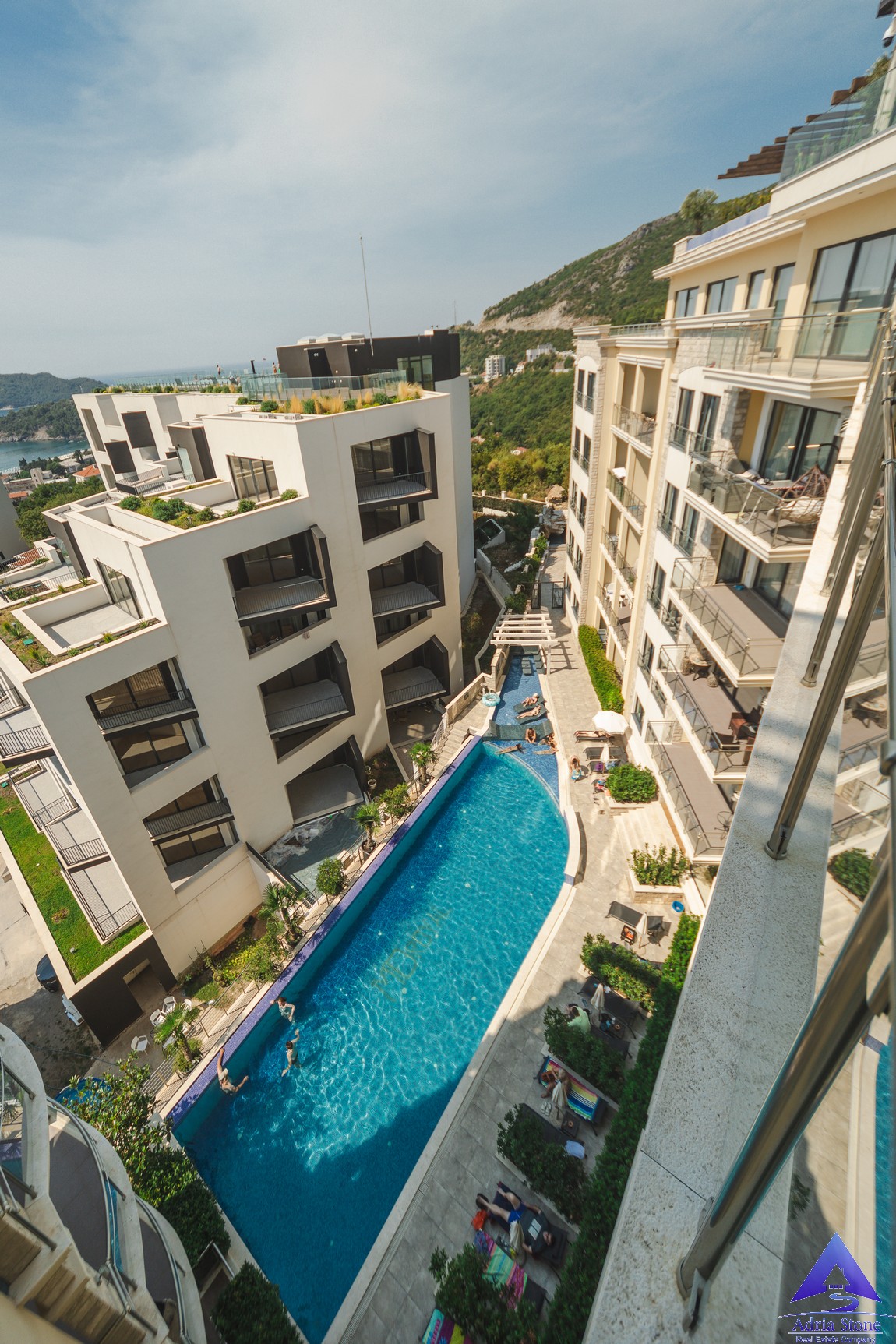 for rent two bedroom apartment in complex with pool spa and gym becici budva sea view montenegro www.adriastone.com_33